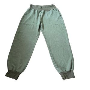 Olive Green Patch Pocketed High Waist Pants